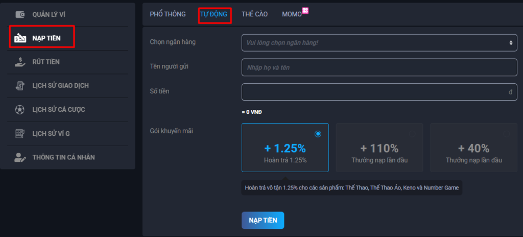 Tôi có thể nạp tiền vào tài khoản K9win của mình như thế nào? - K9win